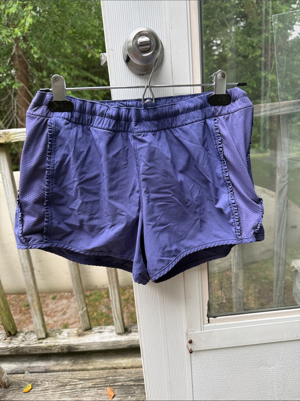 Lululemon running shorts with ruffles